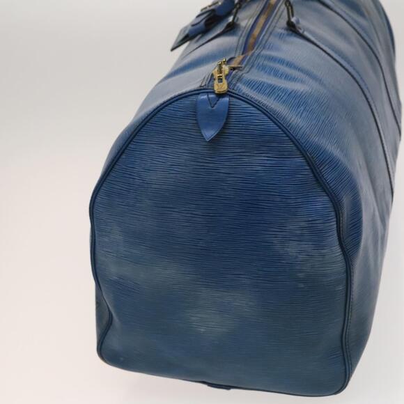LOUIS VUITTON Epi Keepall 60 Boston Bag Blue M42945 - Picture 4 of 16